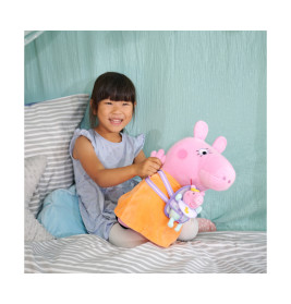 Simba Peppa Pig Mama Wutz Plüschfigur 33cm mit Baby & Tragetasche | Kuscheltier ab 0m+