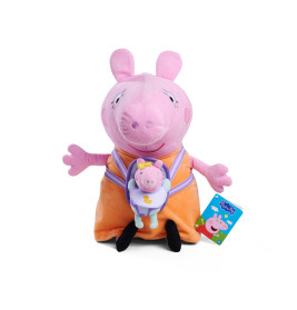 Simba Peppa Pig Mama Wutz Plüschfigur 33cm mit Baby & Tragetasche | Kuscheltier ab 0m+