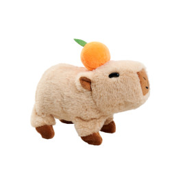 PetZoo Capybara mit Orange – Interaktives Spielzeug | Läuft & Macht Geräusche | Für Kinder ab 3 Jahren