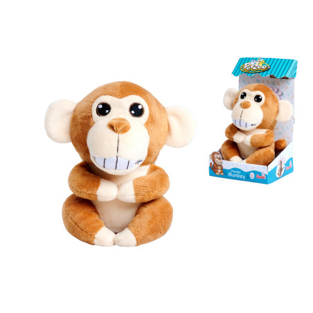 PetZoo Cheeky Monkey – Nachplappernder Plüschaffe mit Aufnahmefunktion