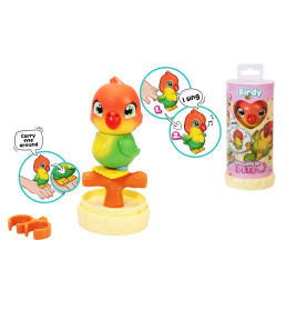 Pamper Petz Mini Birdy – Interaktiver Spielzeug Vogel mit Geräuschen & Vogelsitz