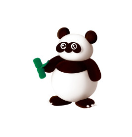 A&F Air Dry Clay Panda