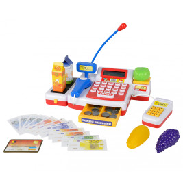 Simba Supermarktkasse mit Scanner – Spielkasse mit Rechner, Laufband & Zubehör | Ab 3 Jahren