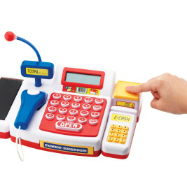 Simba Supermarktkasse mit Scanner – Spielkasse mit Rechner, Laufband & Zubehör | Ab 3 Jahren