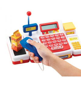 Simba Supermarktkasse mit Scanner – Spielkasse mit Rechner, Laufband & Zubehör | Ab 3 Jahren
