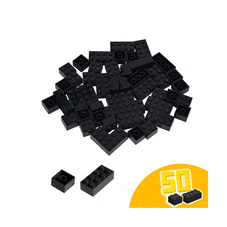 Simba Blox Bausteine 40 schwarze 8er Steine – Kreatives Bauen für Kinder ab 4 Jahren
