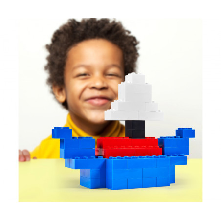 Simba Blox 100 blaue 8er Steine in Dose – Kompatibel mit bekannten Herstellern