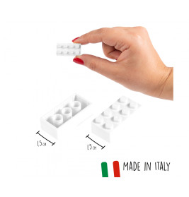 Simba Blox 100 weiße 8er Steine in Dose – Kompatibel mit bekannten Systemen