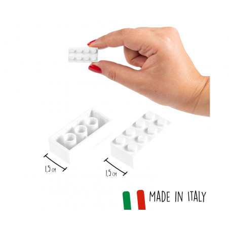 Simba Blox 100 weiße 8er Steine in Dose – Kompatibel mit bekannten Systemen