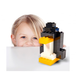 Simba Blox 100 weiße 8er Steine in Dose – Kompatibel mit bekannten Systemen