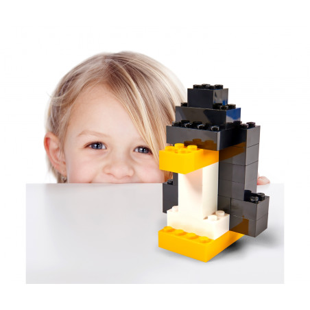 Simba Blox 100 weiße 8er Steine in Dose – Kompatibel mit bekannten Systemen