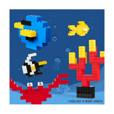 Simba Blox 100 schwarze 8er Steine in Dose – Kompatibel mit bekannten Bausteinen