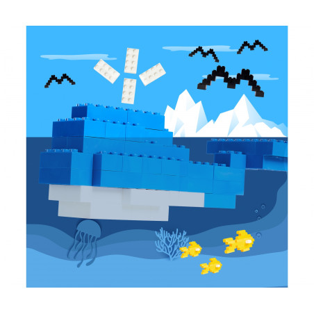 Simba Blox 100 schwarze 8er Steine in Dose – Kompatibel mit bekannten Bausteinen