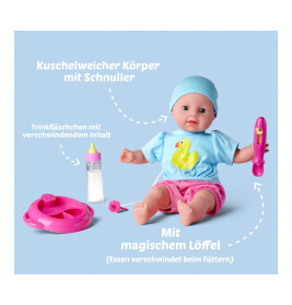 Laura Hungry Puppe – 38 cm Weichkörperpuppe mit magischem Zubehör