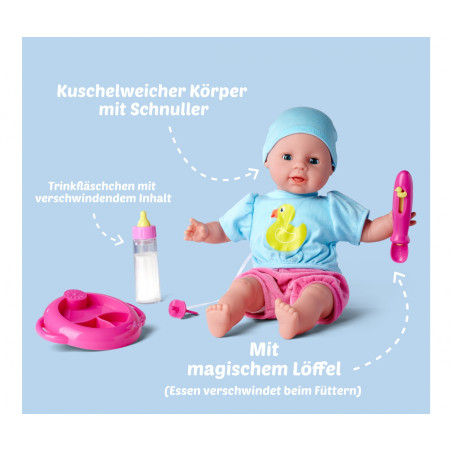 Laura Hungry Puppe – 38 cm Weichkörperpuppe mit magischem Zubehör
