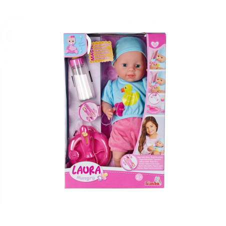 Laura Hungry Puppe – 38 cm Weichkörperpuppe mit magischem Zubehör