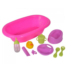 Simba New Born Baby Puppenbadewanne Set – 39cm mit Zubehör