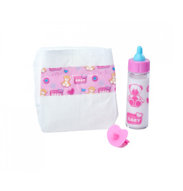 Simba New Born Baby First Nursing Set: Puppe mit Fütter-, Bade- & Wickelfunktion | Simba 105562487