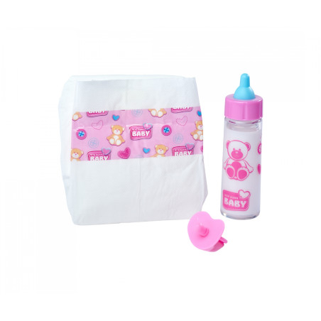 Simba New Born Baby First Nursing Set: Puppe mit Fütter-, Bade- & Wickelfunktion | Simba 105562487