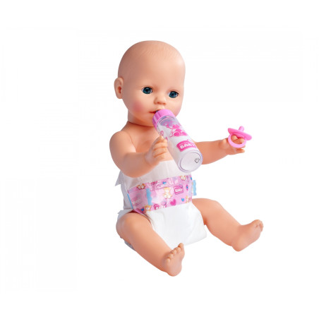 Simba New Born Baby First Nursing Set: Puppe mit Fütter-, Bade- & Wickelfunktion | Simba 105562487
