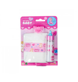 Simba New Born Baby First Nursing Set: Puppe mit Fütter-, Bade- & Wickelfunktion | Simba 105562487