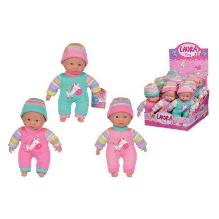 Simba Tiny Laura Softkörperpüppchen: 20 cm Babypuppe mit Strampler | Simba 105014609