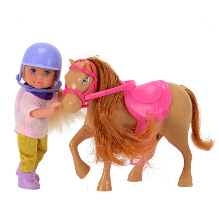 Simba Evi Love Evis Pony (3-fach sortiert) – Puppenset für Reitabenteuer (105737464)