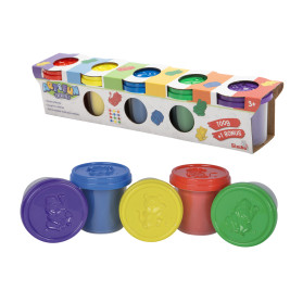 Simba Art & Fun Softknete 4+1 Bonuspack – 5 Dosen weiche Knete für kreativen Spielspaß ab 3 Jahren