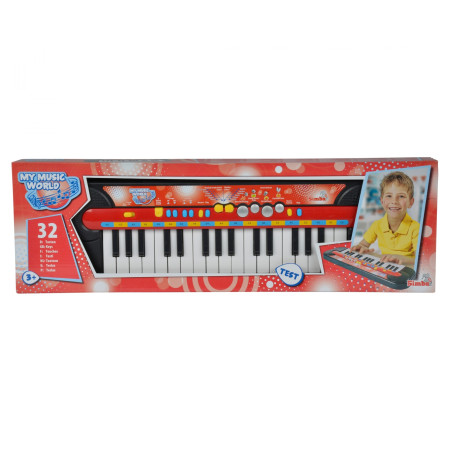 Simba My Music World Keyboard für Kinder – 32 Tasten, Demosongs & Rhythmen