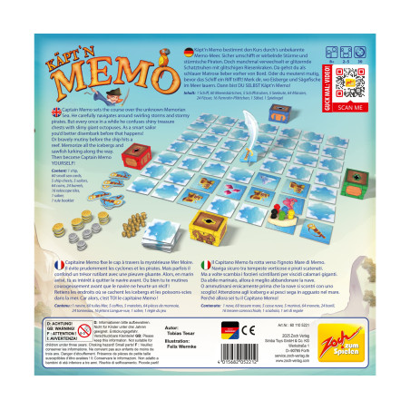 Zoch Käpt'n Memo – Das spannende Gedächtnisspiel für 2-5 Spieler ab 8 Jahren