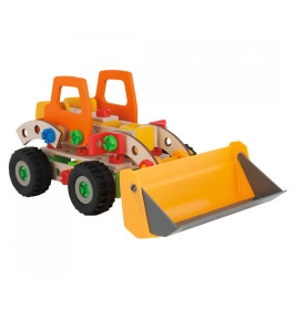 Eichhorn Constructor Radlader Baukasten 140 Teile | 6 Modelle bauen – Holzspielzeug ab 5 Jahren