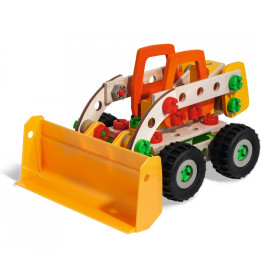 Eichhorn Constructor Radlader Baukasten 140 Teile | 6 Modelle bauen – Holzspielzeug ab 5 Jahren