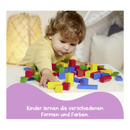 Eichhorn Holzbausteine Bunt 100 Stück – Nachhaltig & Made in Germany