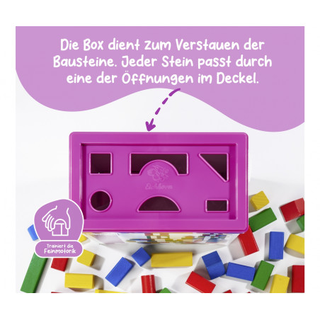 Eichhorn Holzbausteine Bunt 100 Stück – Nachhaltig & Made in Germany