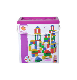 Eichhorn Holzbausteine Bunt 100 Stück – Nachhaltig & Made in Germany