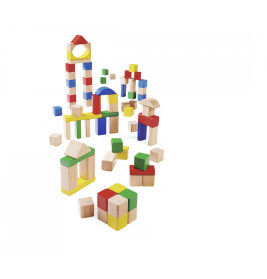 Eichhorn Holzbausteine Bunt & Natur | Spielzeug für kreatives Bauen