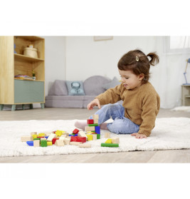 Eichhorn Holzbausteine Bunt & Natur | Spielzeug für kreatives Bauen