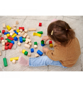 Eichhorn Holzbausteine Bunt & Natur | Spielzeug für kreatives Bauen