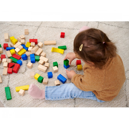 Eichhorn Holzbausteine Bunt & Natur | Spielzeug für kreatives Bauen