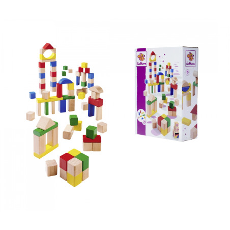 Eichhorn Holzbausteine Bunt & Natur | Spielzeug für kreatives Bauen