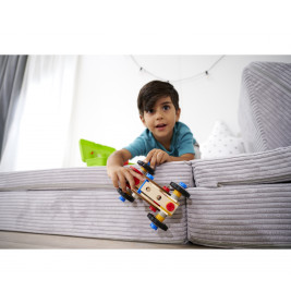 Heros Constructor Holz Baukasten – Rennauto, Minibuggy, Formel 1 (50 Teile)