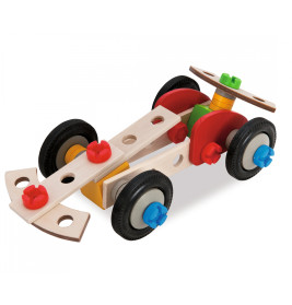 Heros Constructor Holz Baukasten – Rennauto, Minibuggy, Formel 1 (50 Teile)