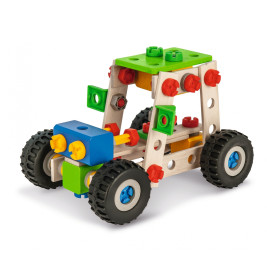 Heros Constructor Holz Baukasten 100 Teile – Fahrzeuge Bauen ab 6 Jahren