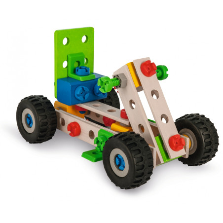 Heros Constructor Holz Baukasten 100 Teile – Fahrzeuge Bauen ab 6 Jahren