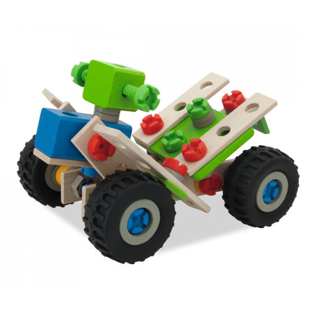 Heros Constructor Holz Baukasten 100 Teile – Fahrzeuge Bauen ab 6 Jahren