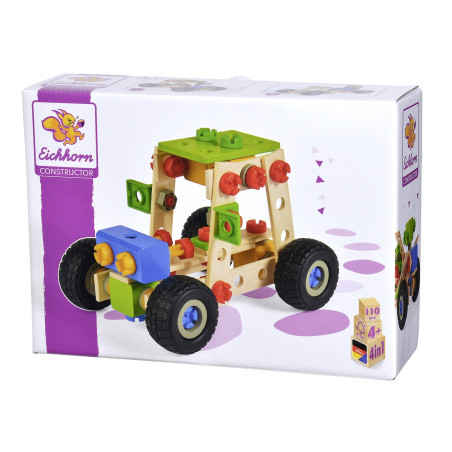 Heros Constructor Holz Baukasten 100 Teile – Fahrzeuge Bauen ab 6 Jahren