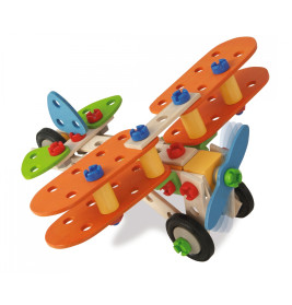 Heros Constructor Holzbausatz 85 Teile – Doppeldecker & Flugsaurier | nachhaltig & pädagogisch