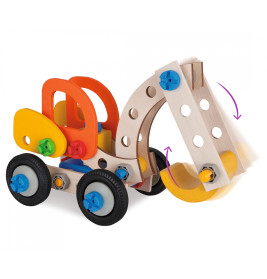 Eichhorn Constructor Bagger 90 Teile: Holz Bausatz | Traktor | Radlader