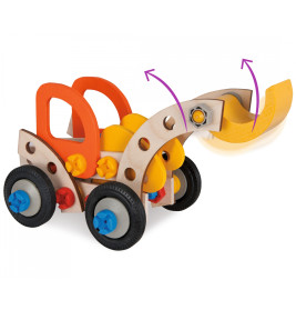 Eichhorn Constructor Bagger 90 Teile: Holz Bausatz | Traktor | Radlader