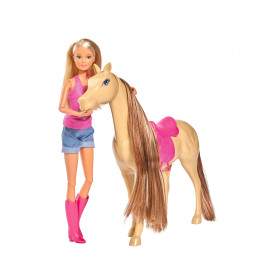 Steffi Love Lovely Horse Puppenset mit interaktivem Pferd - Simba Toys